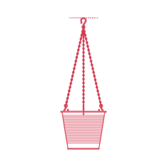 Objects Plant Pots Ikea Cashewapple Hanging Planter Line Art Svg Vector, Free Vectors File